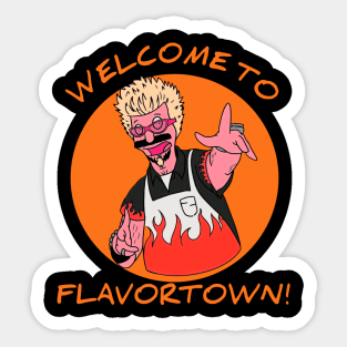 Guy fieri t-shirt Sticker